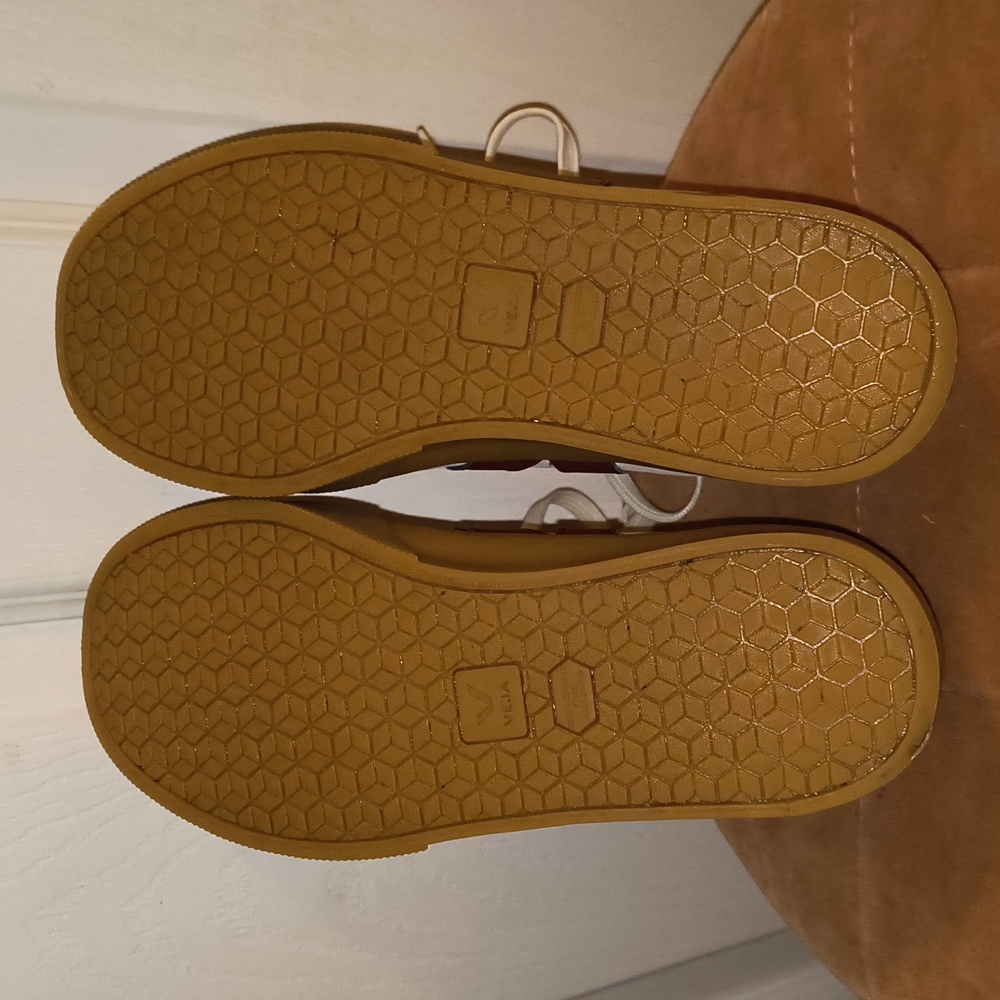 Veja White Sneakers with Burgundy V and Gum Sole - Picture 10 of 10